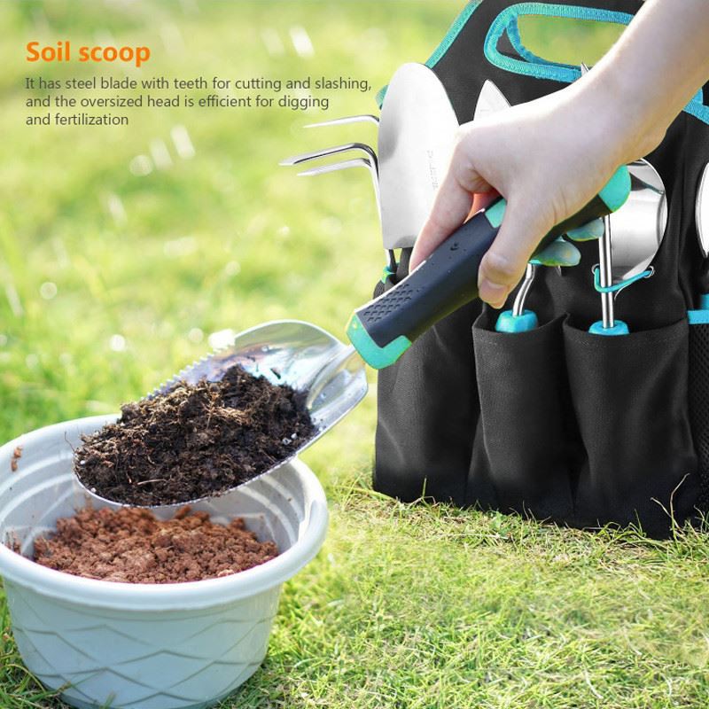 Garden hand tool set operation Garden hand tool set operation