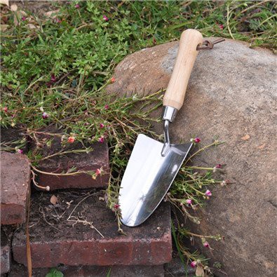product-395-395 small hand trowel with Bamboo handle